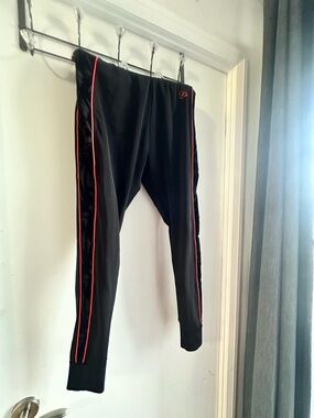 Sophia Webster Black Leggings with Neon Pink Piping